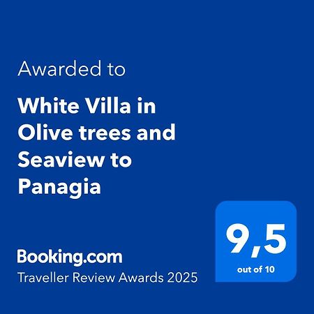 White Villa In Olive Trees And Seaview To Panagia Almiropotamos Exterior photo