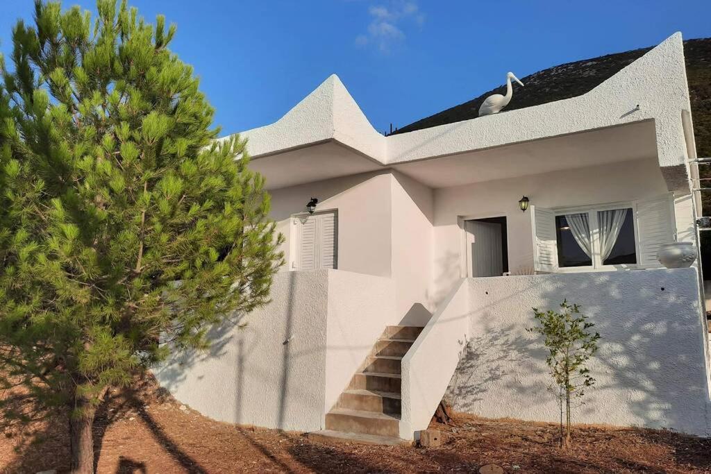 White Villa In Olive Trees And Seaview To Panagia Almiropotamos Exterior photo