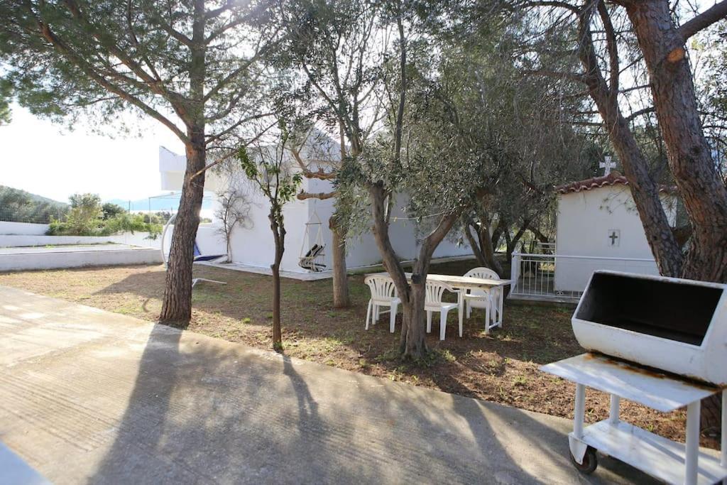 White Villa In Olive Trees And Seaview To Panagia Almiropotamos Exterior photo