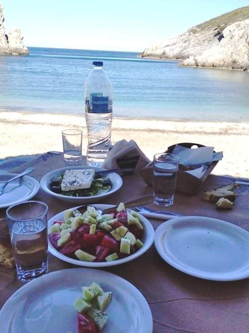 White Villa In Olive Trees And Seaview To Panagia Almiropotamos Exterior photo